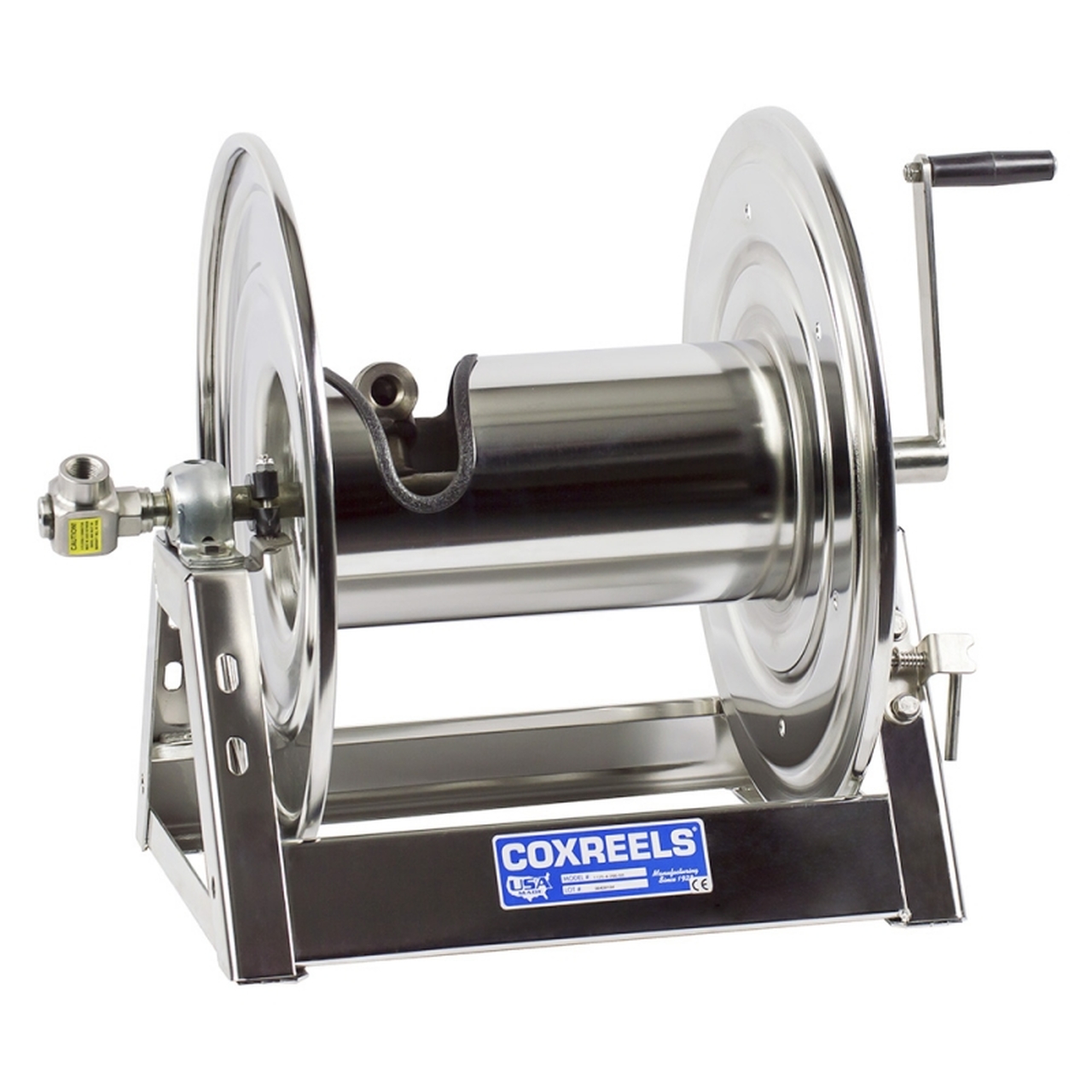 COXREELS® Stainless Steel Hand Crank Hose Reel (Type 304 Stainless Steel)
